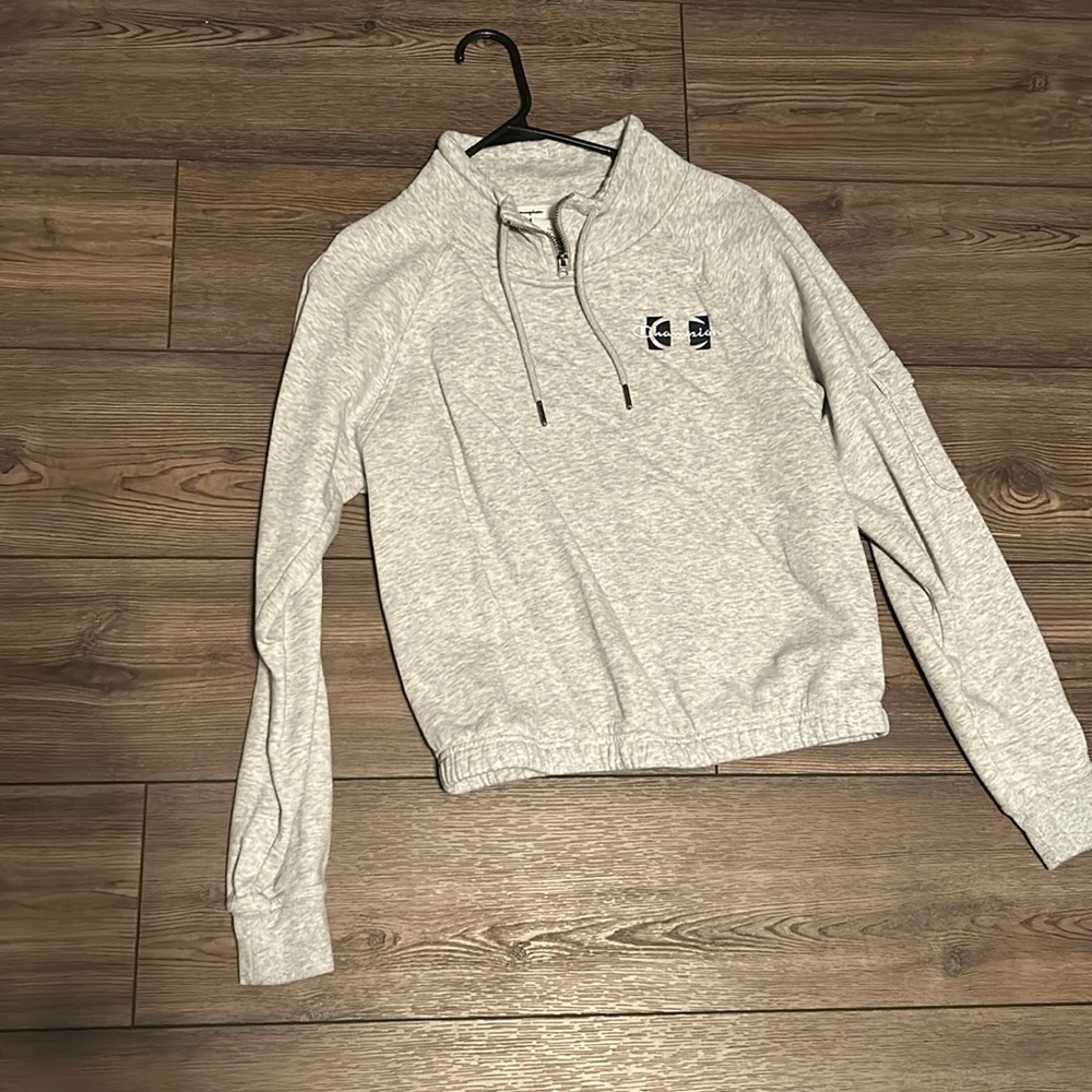 Gray champion quarter zip size small
